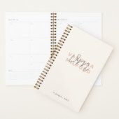 Monogram Elegant Ivory Cream Modern Minimalist Planner (Display)
