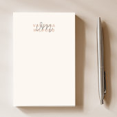 Monogram Elegant Ivory Cream Modern Minimalist Post-it® Notes