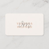 Monogram Elegant Ivory Cream Modern Minimalist Visitekaartje (Voorkant)