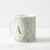 Monogram elegant korngat van de familie Classy Koffiemok (Voorkant links)