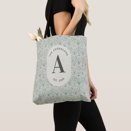 Monogram elegant korngat van de familie Classy Tote Bag (Dichtbij)