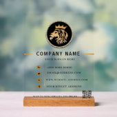 Monogram Elegant Lion Logo Acryl Bord (Neutraal)