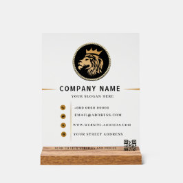 Monogram Elegant Lion Logo Acryl Bord