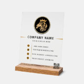 Monogram Elegant Lion Logo Acryl Bord (Hoek)