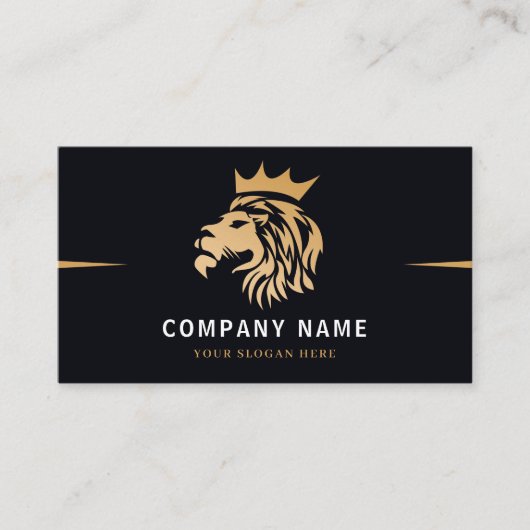 Monogram Elegant Lion Logo Visitekaartje (Voorkant)