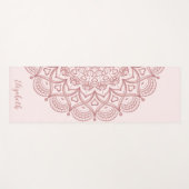 Monogram Elegant Mandala Blush Roze Rose Goud Yogamat (Voorkant (horizontaal))