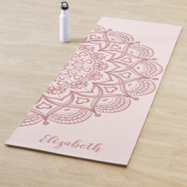 Monogram Elegant Mandala Blush Roze Rose Goud Yogamat
