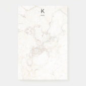 Monogram Elegant Marble Minimalist Modern Post-it® Notes (Voorkant)