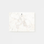 Monogram Elegant Marble Minimalist Post-it® Notes (Voorkant)