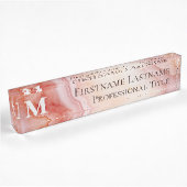 Monogram Elegant Marmer Naambordje