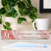 Monogram Elegant Marmer Naambordje
