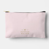 Monogram Elegant Minimaal Blush Roze en Goud Etui (Voorkant)