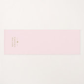 Monogram Elegant Minimaal Blush Roze en Goud Yogamat (Voorkant (horizontaal))