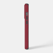 Monogram Elegant Minimaal Klassiek Modern Rood iPhone Hoesje (Linkerkant)