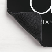 Monogram Elegant Minimaal Klassiek Modern Zwart Muismat (Hoek)