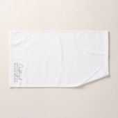 Monogram Elegant minimaal wit Bad Handdoek (Handdoek)