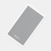 Monogram Elegant Modern 25th Anniversary Party Servet (Hoek)