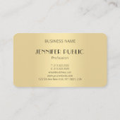 Monogram Elegant Modern Black Gold Sjabloon Visitekaartje (Achterkant)