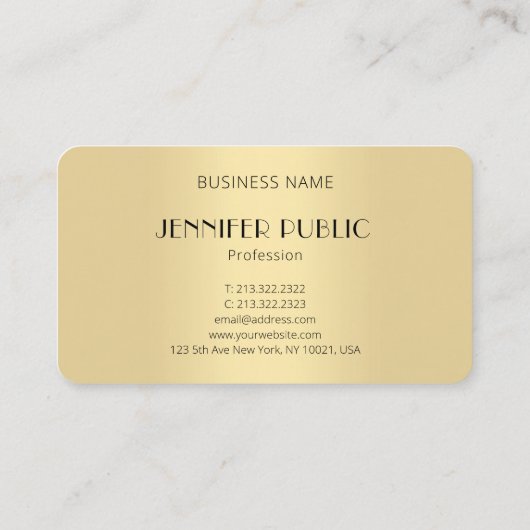 Monogram Elegant Modern Black Gold Sjabloon Visitekaartje (Achterkant)