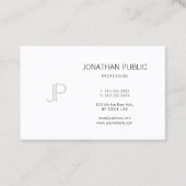 Monogram Elegant Modern Design Professional Plain Visitekaartje (Voorkant)