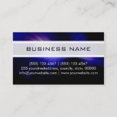 Monogram Elegant Modern Galaxy Visitekaartje (Achterkant)