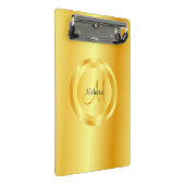 Monogram Elegant Modern Gold Kijk Sjabloon Mini Klembord (Schuin)