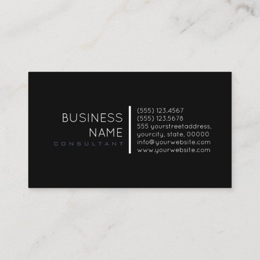 Monogram Elegant Modern Independence and Black Visitekaartje (Achterkant)