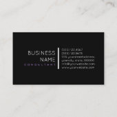 Monogram Elegant Modern Lavender en Zwart Visitekaartje (Achterkant)