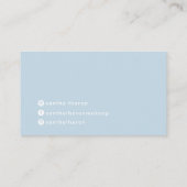 MONOGRAM elegant modern minimaal bord blauw Visitekaartje (Achterkant)