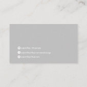 MONOGRAM elegant modern minimal koel grijs Visitekaartje (Achterkant)