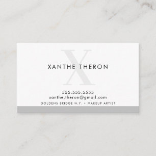 MONOGRAM elegant modern minimal koel grijs Visitekaartje