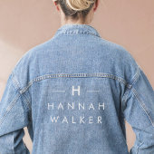 Monogram | Elegant Modern Minimalistisch Eenvoudig Denim Jacket