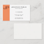 Monogram Elegant Modern Minimalistische Sjabloon Visitekaartje (Voorkant / Achterkant)