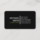 Monogram Elegant Modern Moon Green & Black Visitekaartje (Achterkant)