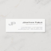 Monogram Elegant Modern Ontwerp Eenvoudig Vlak Mini Visitekaartje (Voorkant)