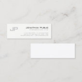 Monogram Elegant Modern Ontwerp Eenvoudig Vlak Mini Visitekaartje (Voorkant / Achterkant)