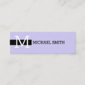 Monogram Elegant Modern Soap & Black Mini Visitekaartje (Voorkant)