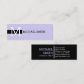 Monogram Elegant Modern Soap & Black Mini Visitekaartje (Voorkant / Achterkant)