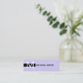 Monogram Elegant Modern Soap & Black Mini Visitekaartje (Staand voorkant)