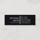 Monogram Elegant Modern Soap & Black Mini Visitekaartje (Achterkant)