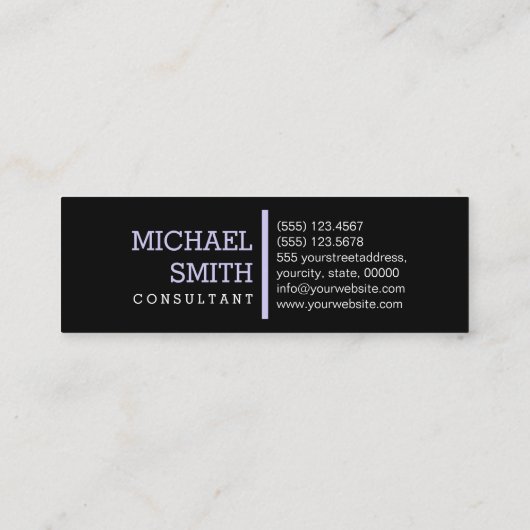 Monogram Elegant Modern Soap & Black Mini Visitekaartje (Achterkant)