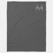 Monogram Elegant Moderne Aangepaste Sjabloon Fleece Deken (Voorkant)