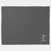 Monogram Elegant Moderne Aangepaste Sjabloon Fleece Deken (Voorkant (Horizontaal))