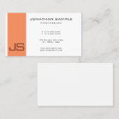 Monogram Elegant Moderne Eenvoudige Sjabloon Visitekaartje (Voorkant / Achterkant)