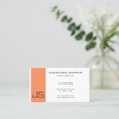 Monogram Elegant Moderne Eenvoudige Sjabloon Visitekaartje (Staand voorkant)