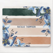 Monogram Elegant  natuurlijk en botanisch Muismat (Voorkant)