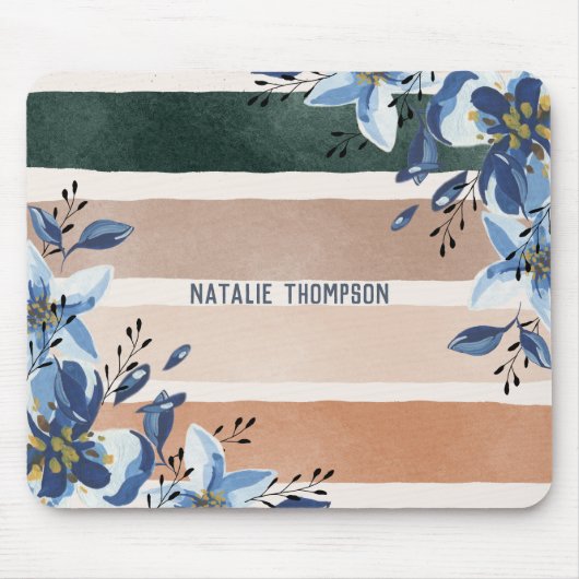 Monogram Elegant  natuurlijk en botanisch Muismat (Voorkant)