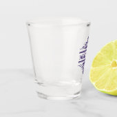 Monogram Elegant Navy Blue Crown Shot Glas (Links)