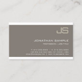 Monogram Elegant Ontwerp Modern Professioneel Luxe Visitekaartje (Voorkant)
