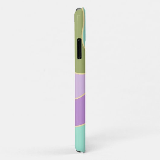 Monogram Elegant Paars Retro Zonnegolven Case-Mate iPhone Case (Achterkant/rechts)